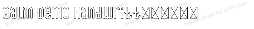 Qalin Demo Handwritt字体转换